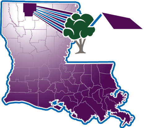 Map showing Homer in Louisiana